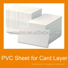 Feuille de PVC pour la couche intermédiaire de carte de crédit